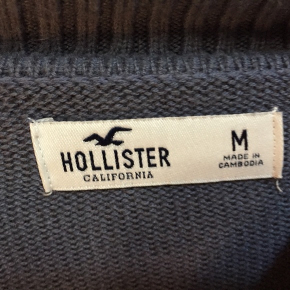 Hollister Blue and Tan Patterned Cardigan - Picture 7 of 15